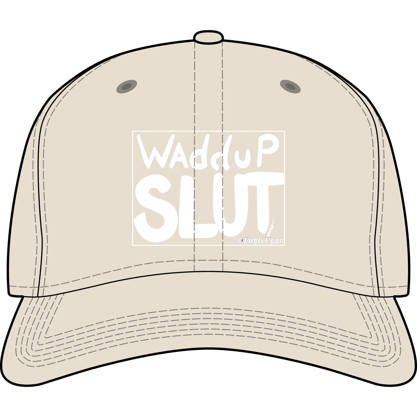 Waddup Slut Cap — Edgy Statement Baseball Hat