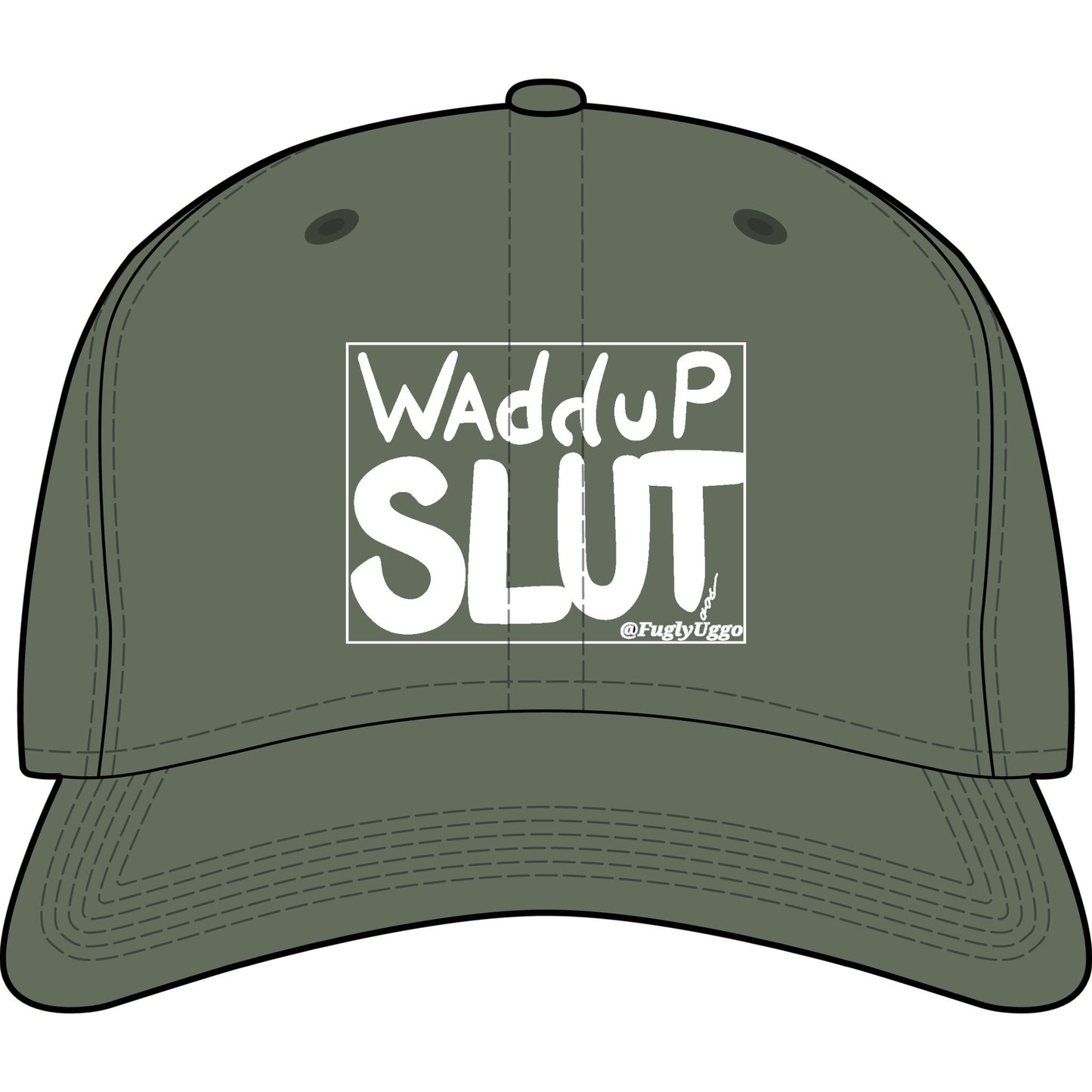 Waddup Slut Cap — Edgy Statement Baseball Hat