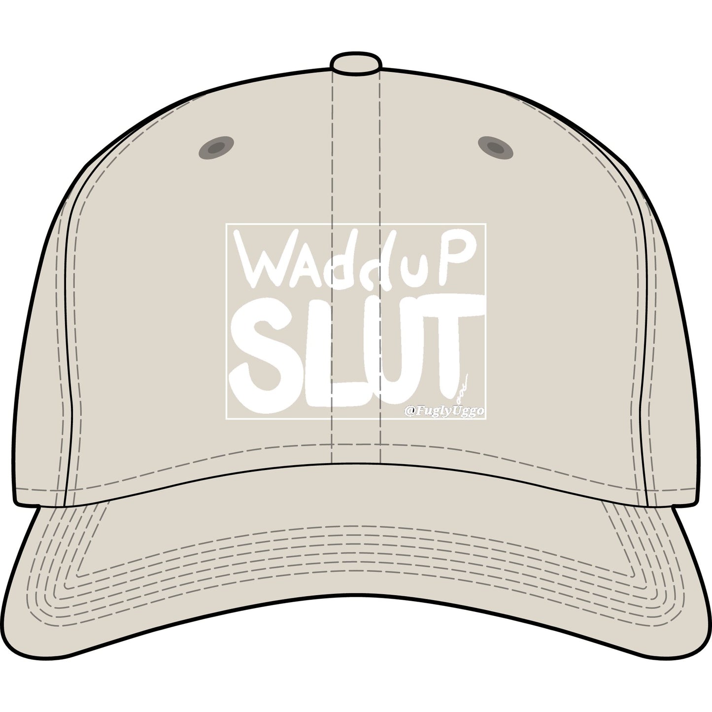 Waddup Slut Cap — Edgy Statement Baseball Hat